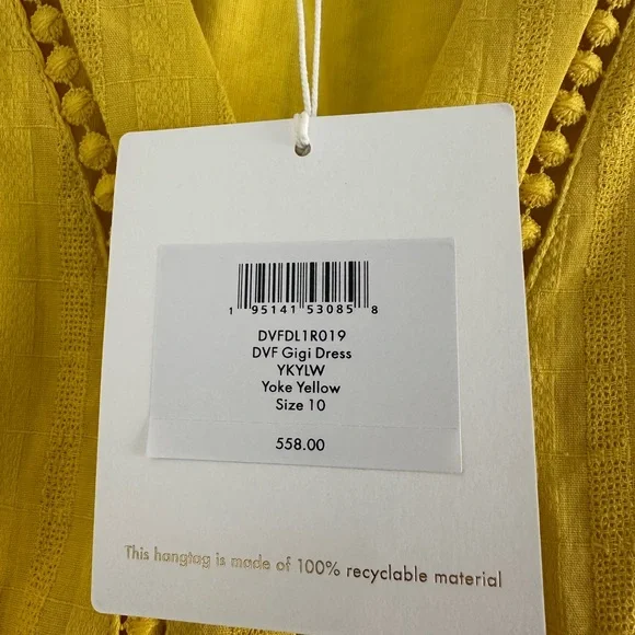 Diane Von Furstenberg Yellow "Gigi" Dress - Picture 3 of 5